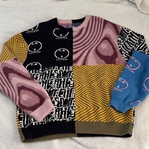 FA Multicolor Patterned Crewneck Sweater